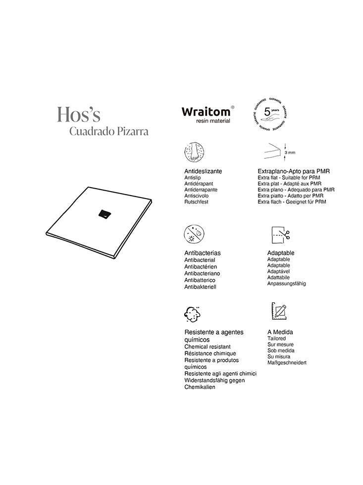 Hos’s Slate (Pizarra) · kvadratna — Lastnosti modela · kvadratna izvedba Pizarra