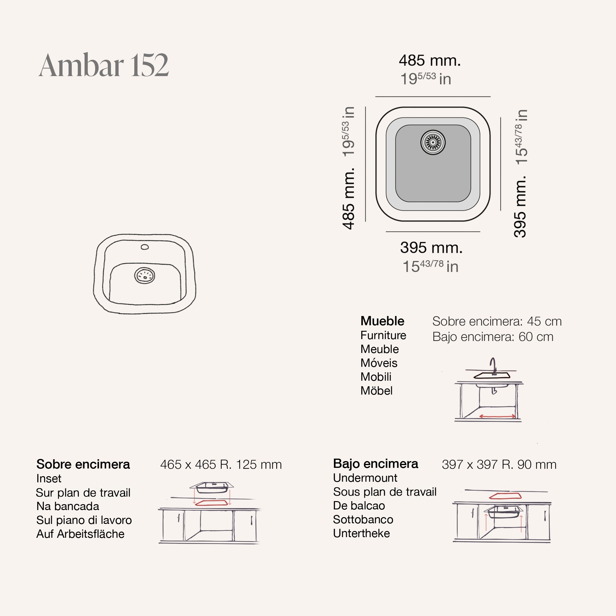 Ámbar Roc Stone® · izvirna tehnična risba