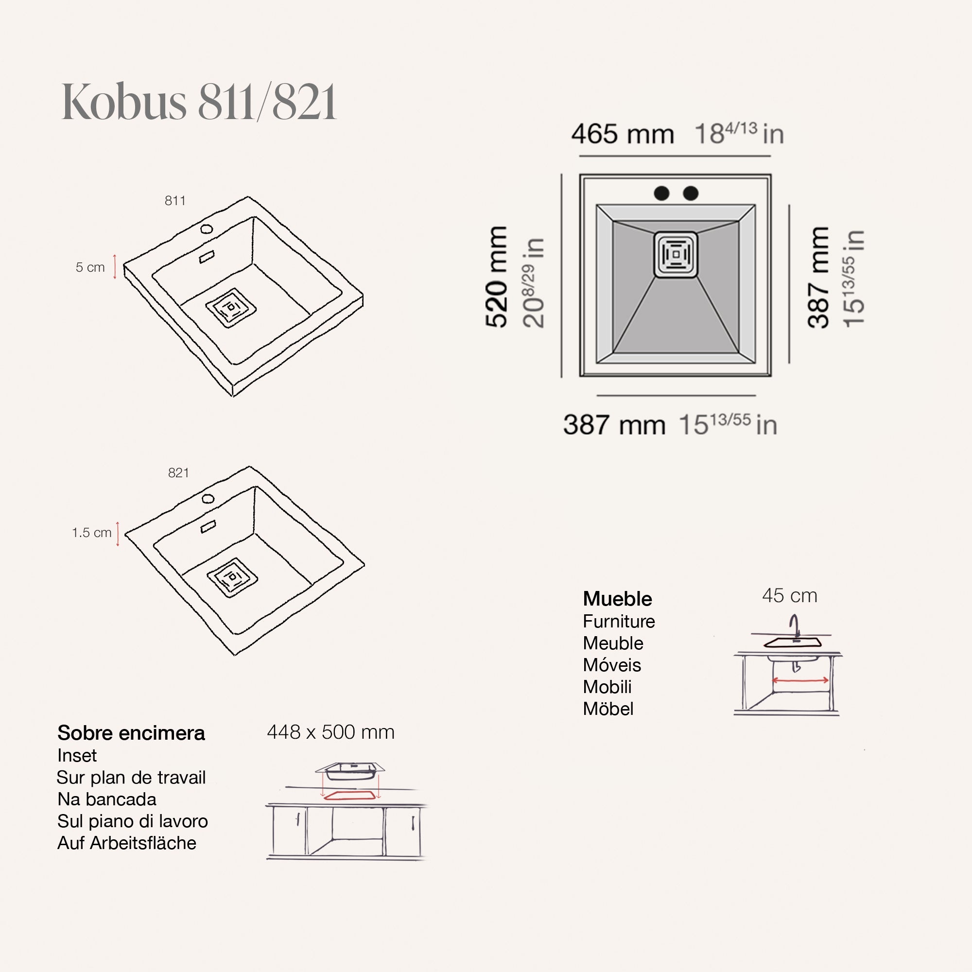 Kobus 811/821 Hekla® · izvirna tehnična risba