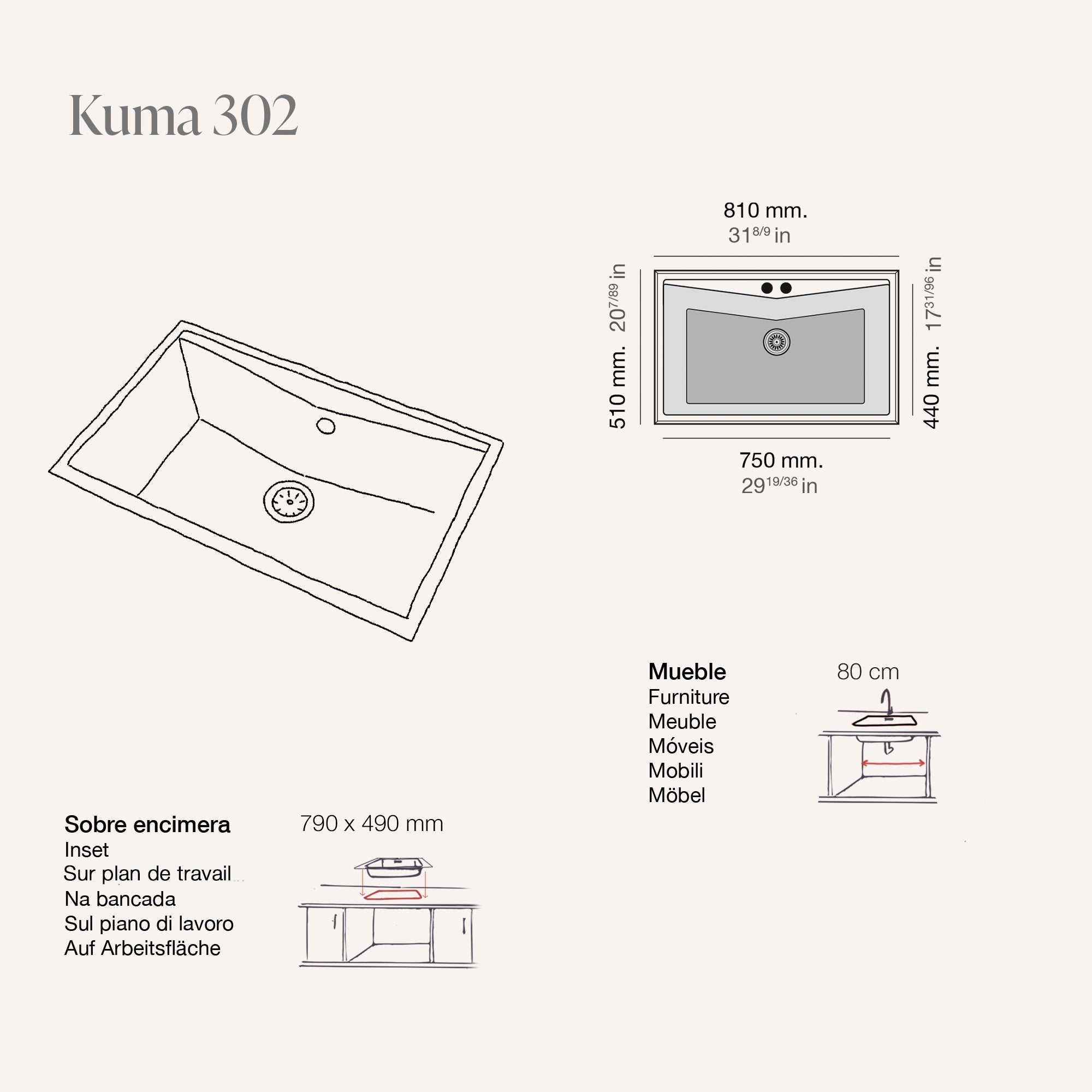 Kuma 302 Hekla® · izvirna tehnična risba