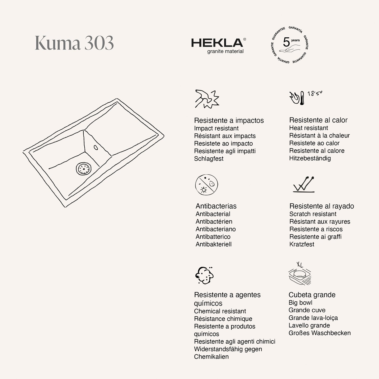 Kuma 303 Hekla® · izvirni prikaz lastnosti