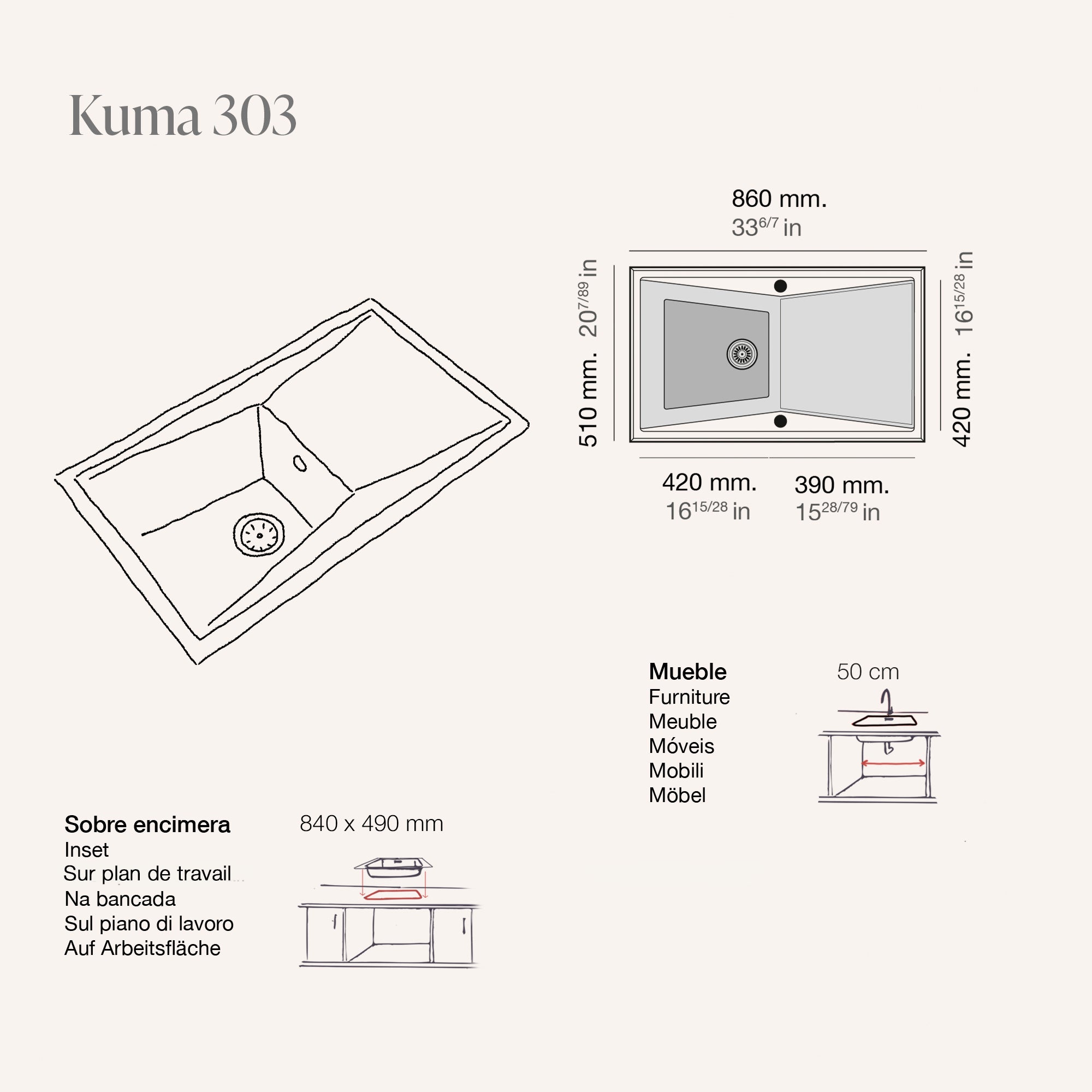 Kuma 303 Hekla® · izvirna tehnična risba