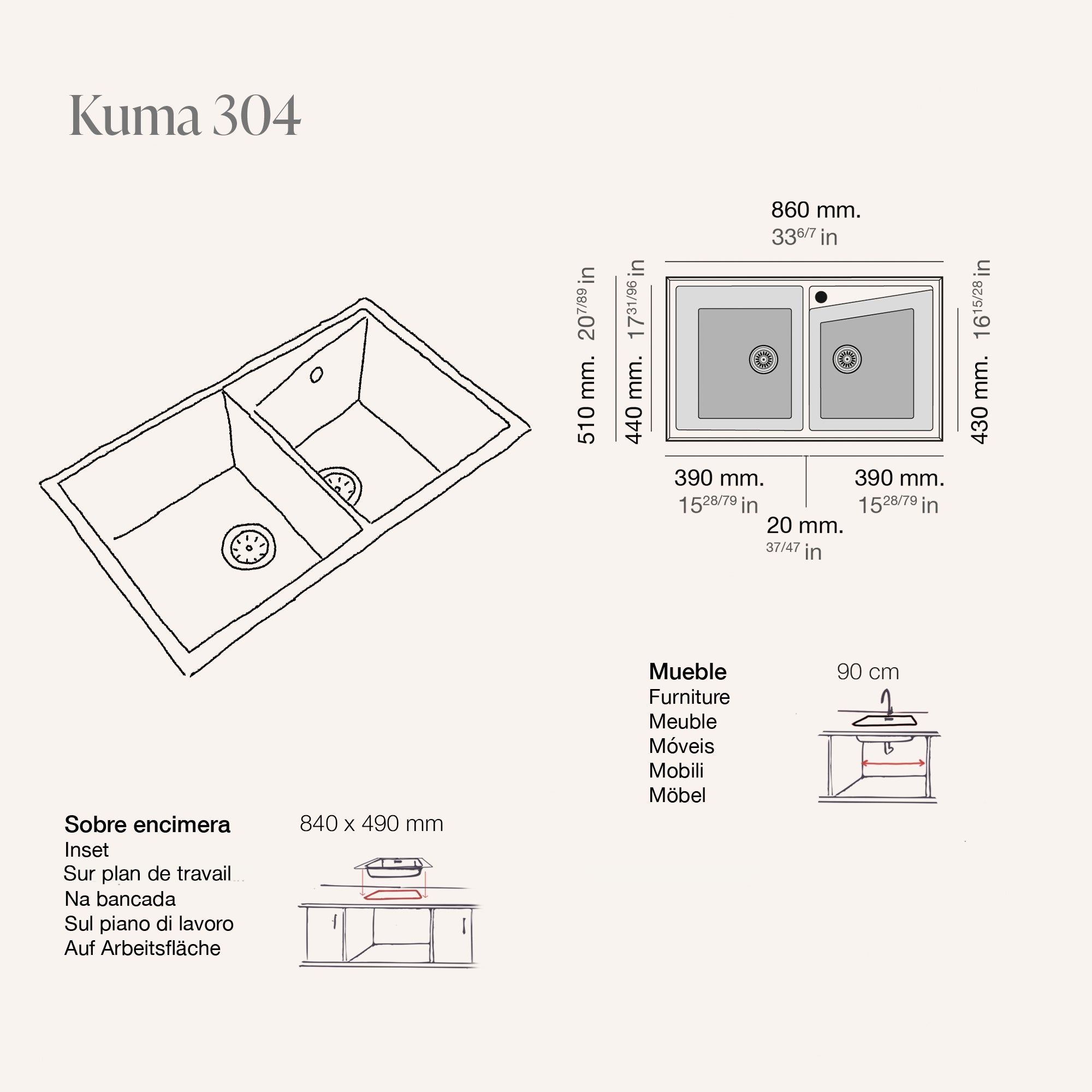 Kuma 304 Hekla® · izvirna tehnična risba