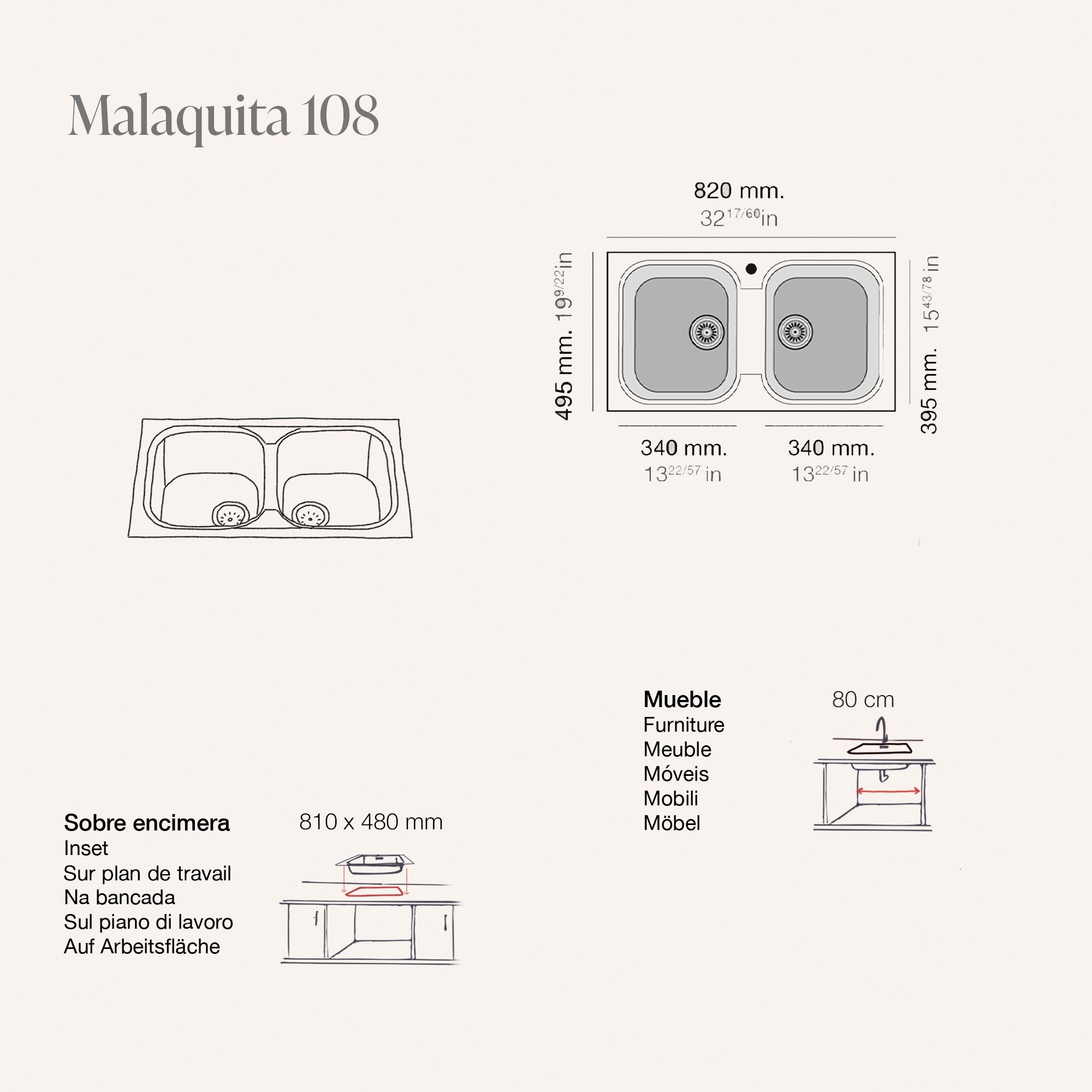 Malaquita Roc Stone® · izvirna tehnična risba