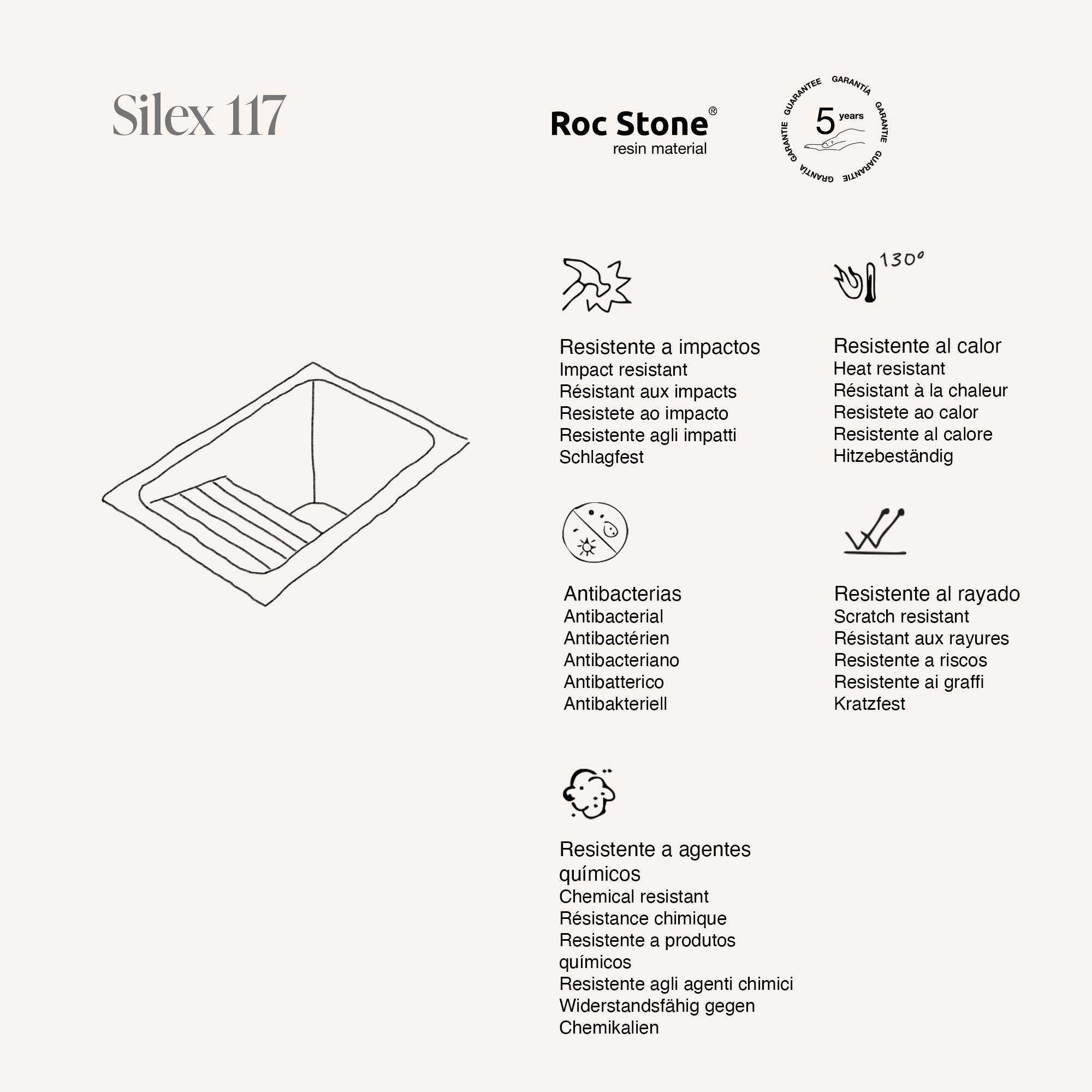 Sílex Roc Stone® · izvirni prikaz lastnosti